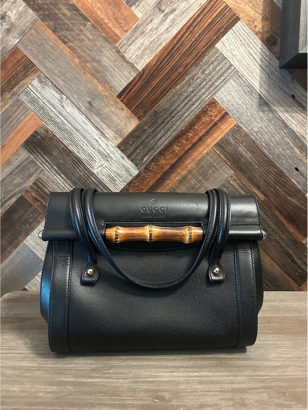 Gucci Bamboo Bullet Top Handle Bag